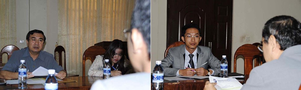 The Meeting between CCHR's TMP and H.E. Chan Mono (General Director of Administration of Ministry of Justice) on 25 September 2013.