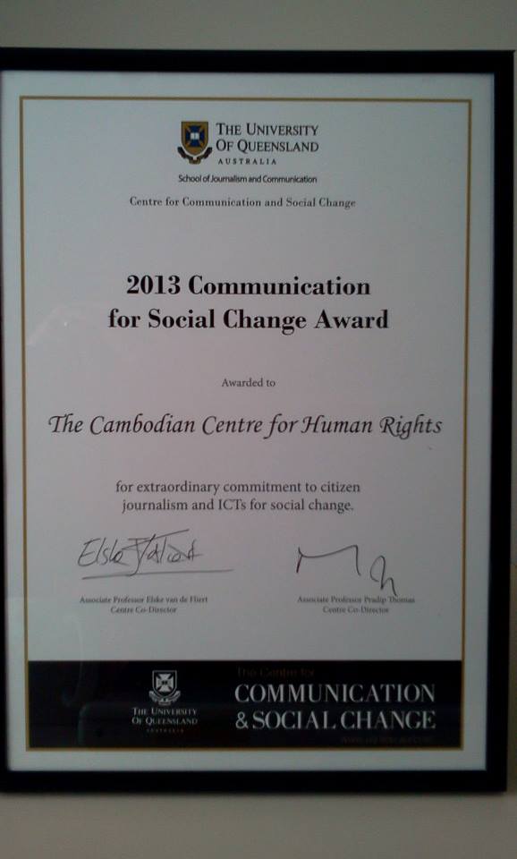 2013 Award for Communication for Social Change