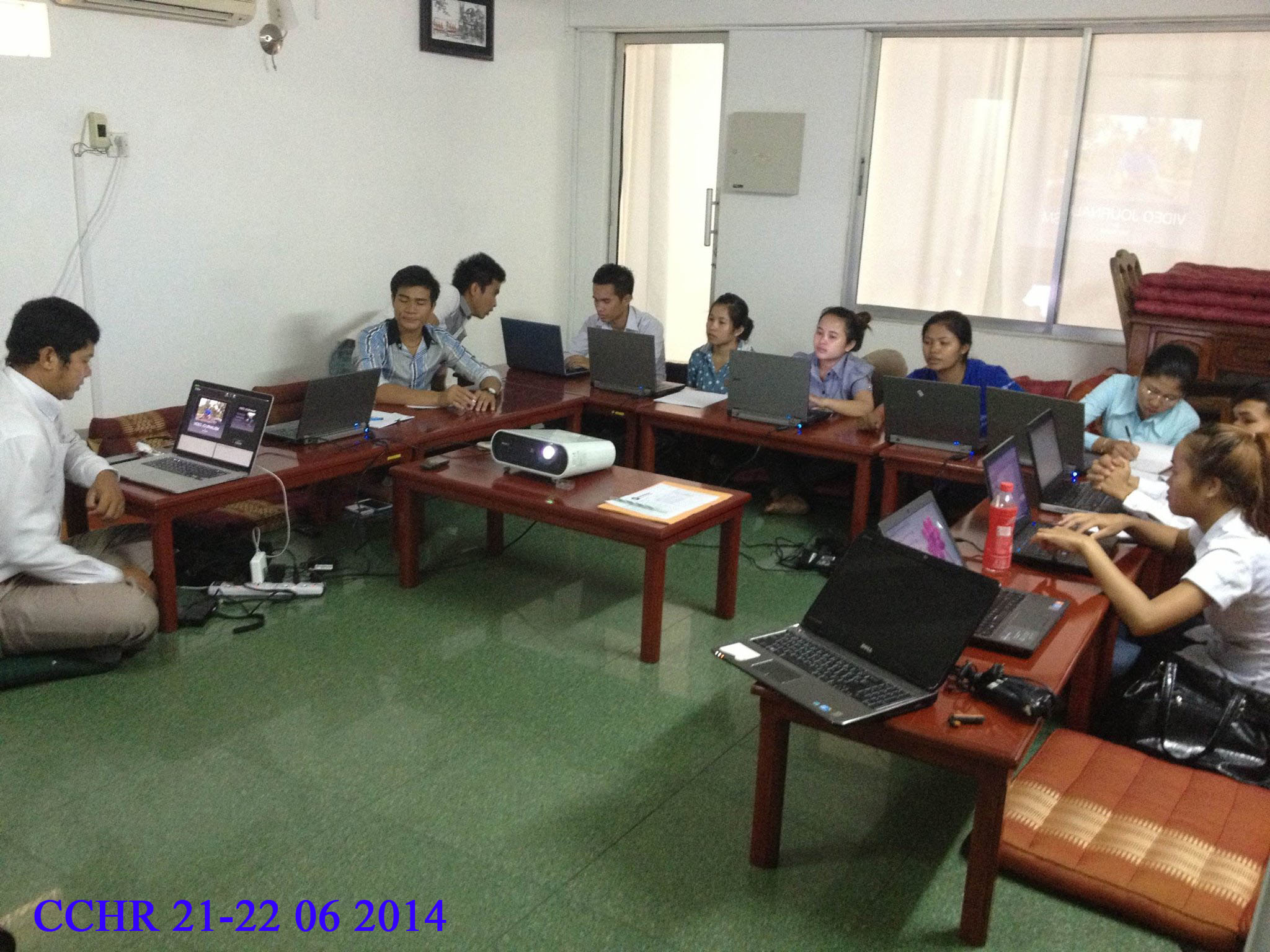 Training on Video Journalism to Nine Indigenous Youths on 21-22/June/2014