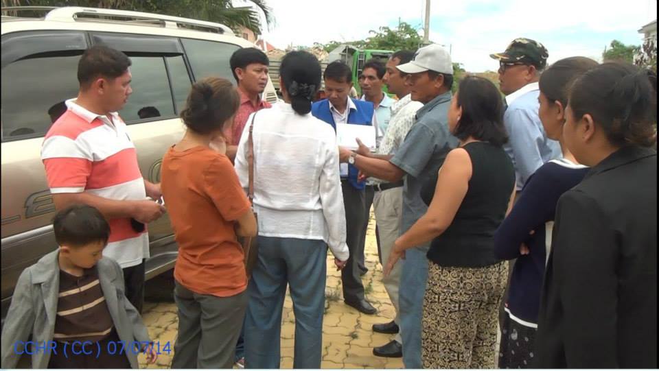 Monitor Land Conflict at Borey Prek Eng on 07/07/14