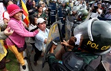 Land-Dispute Villagers Protest Outside Cabinet Meeting