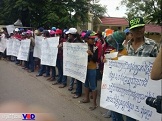 កម្មករ​រោងចក្រ​ស៊ីន​ហ្វាង ប្រមូលផ្តុំ​នៅ​មុខ​ក្រសួង​ការងារ សុំ​អន្តរាគមន៍​រក​ដំណោះស្រាយ​​