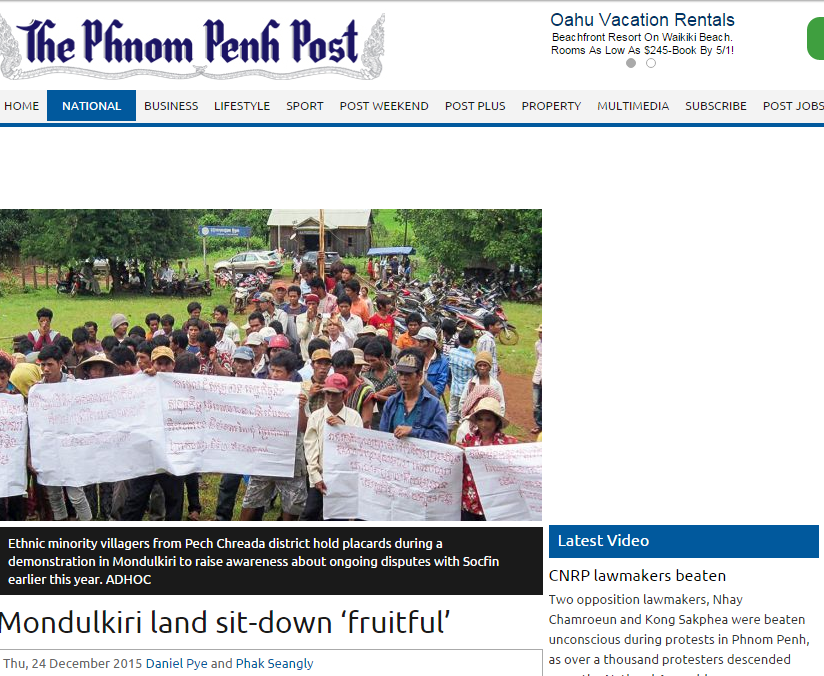 Mondulkiri land sit-down ‘fruitful