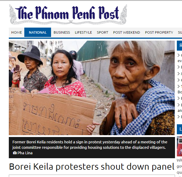 Borei Keila protesters shout down panel