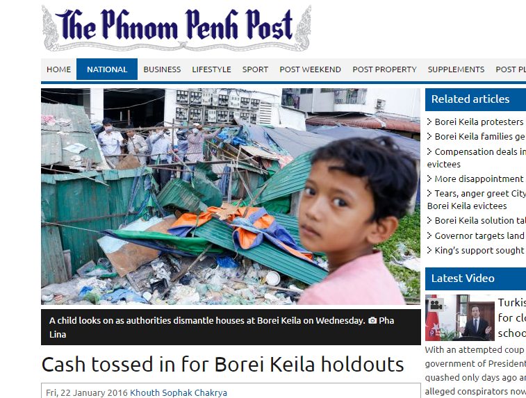 Cash tossed in for Borei Keila holdouts