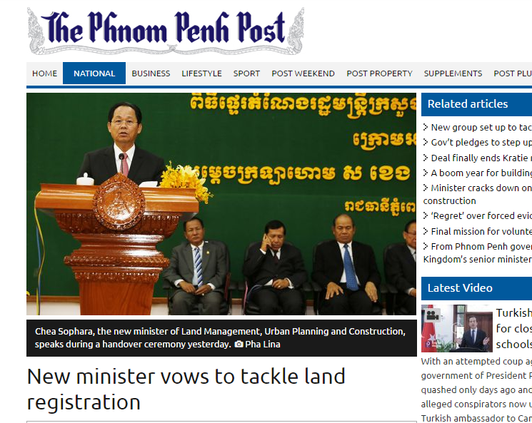 New minister vows to tackle land registration