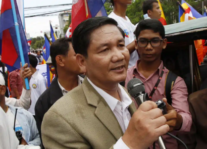 A leader of Cambodia’s main opposition party jailed for 18 months for bouncing checks