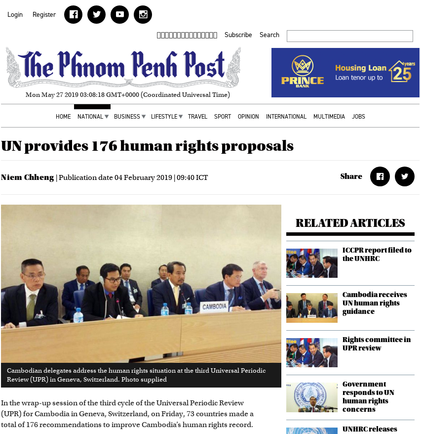 UN provides 176 human rights proposals